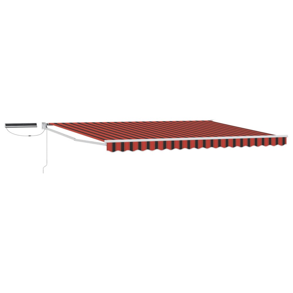 vidaXL Elektrisk Retraktabel Markis Orange, Brun, Vit 4 × 3 m