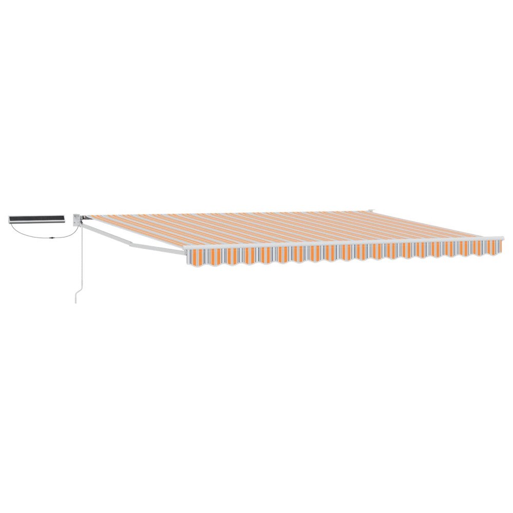 vidaXL Elektrisk Retraktabel Markis Blå och Orange 4,5 × 3 m