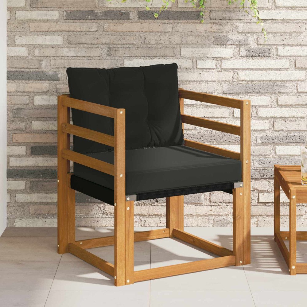 vidaXL 2 Stycke Utomhussoffa Massivt Akaciaträ Naturfärg