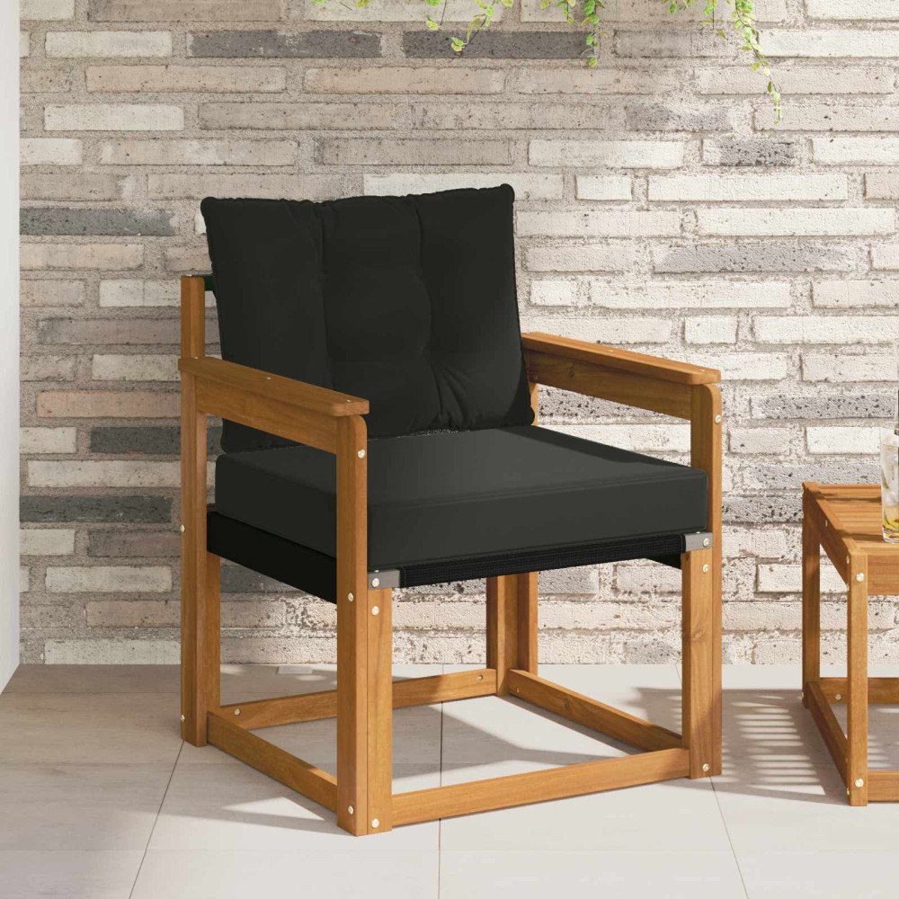 vidaXL 2 Stycke Utomhussoffa Massivt Akaciaträ Naturfärg