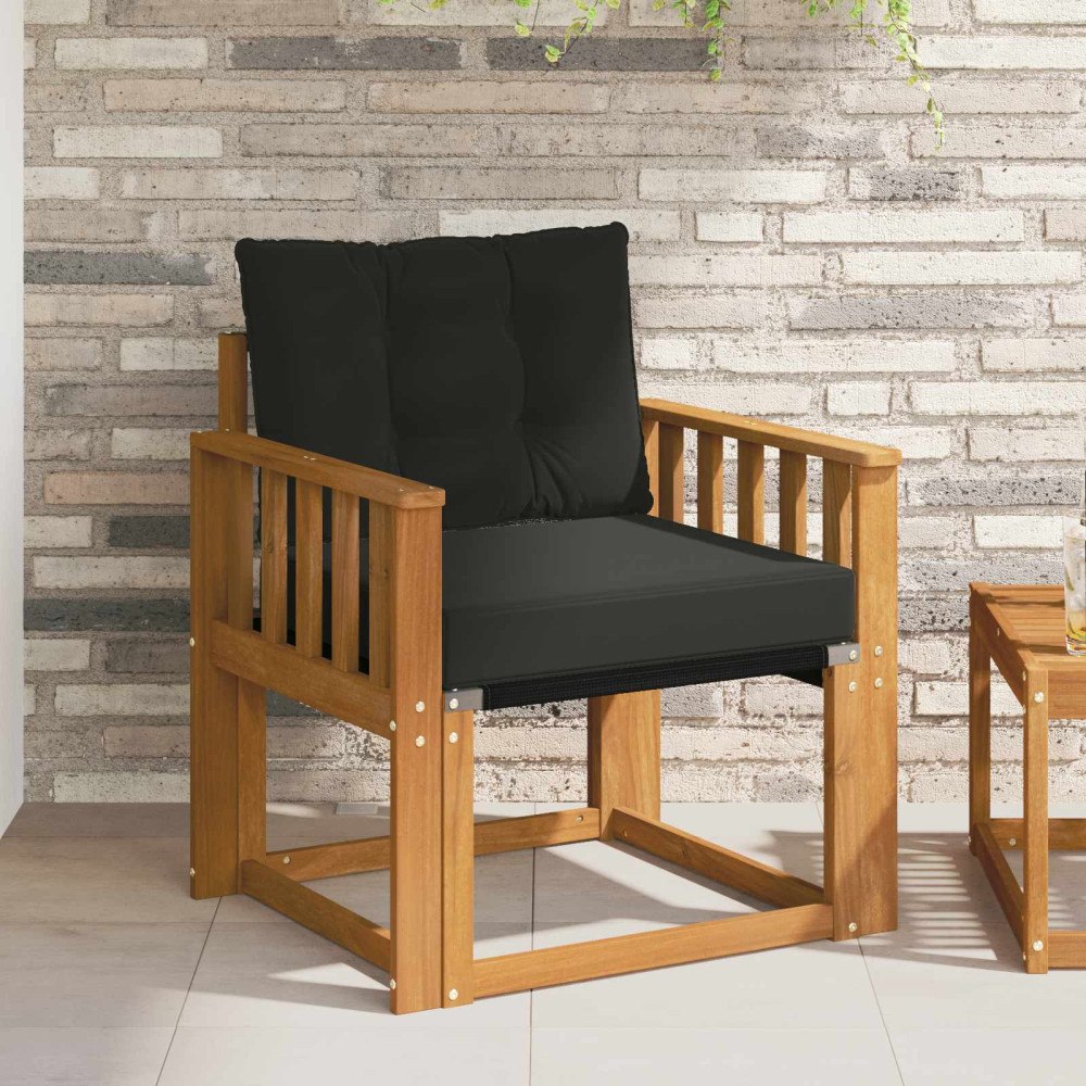 vidaXL 2 Stycke Utomhussoffa Massivt Akaciaträ Naturfärg