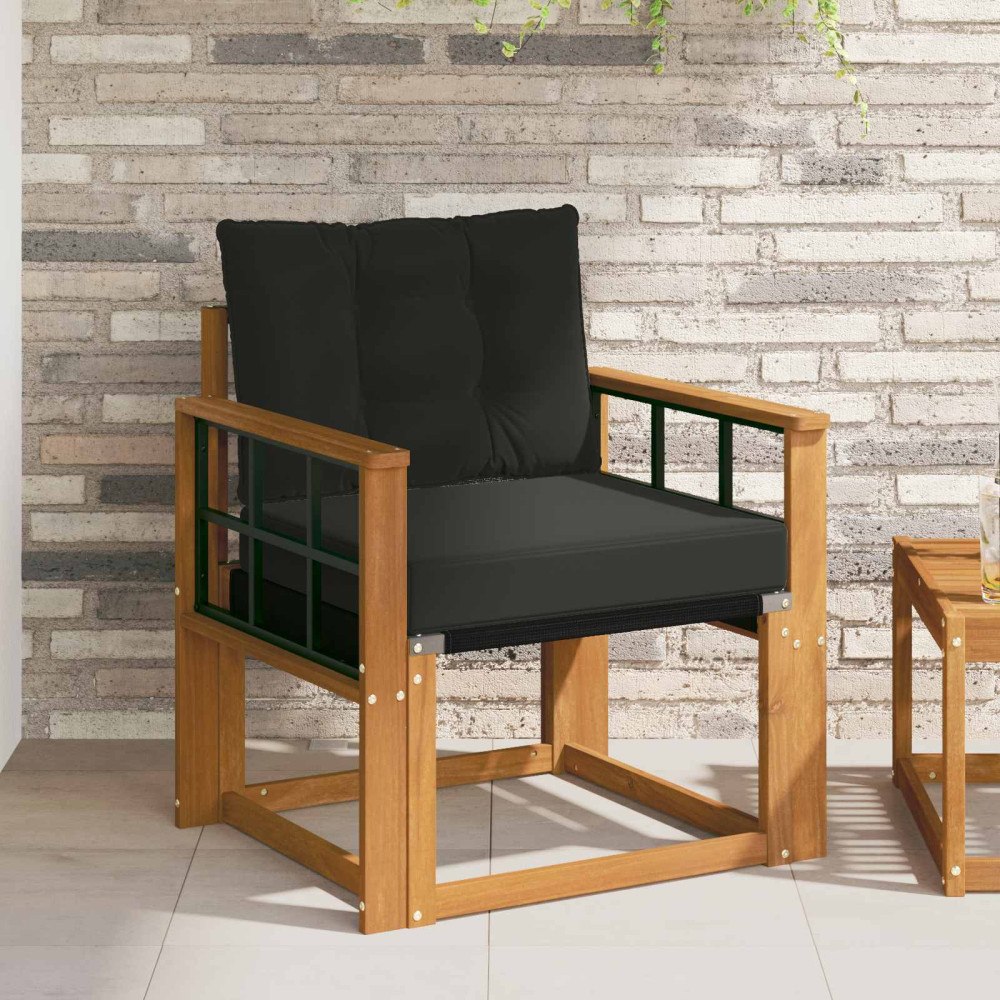 vidaXL 2 Stycke Utomhussoffa Massivt Akaciaträ Naturfärg