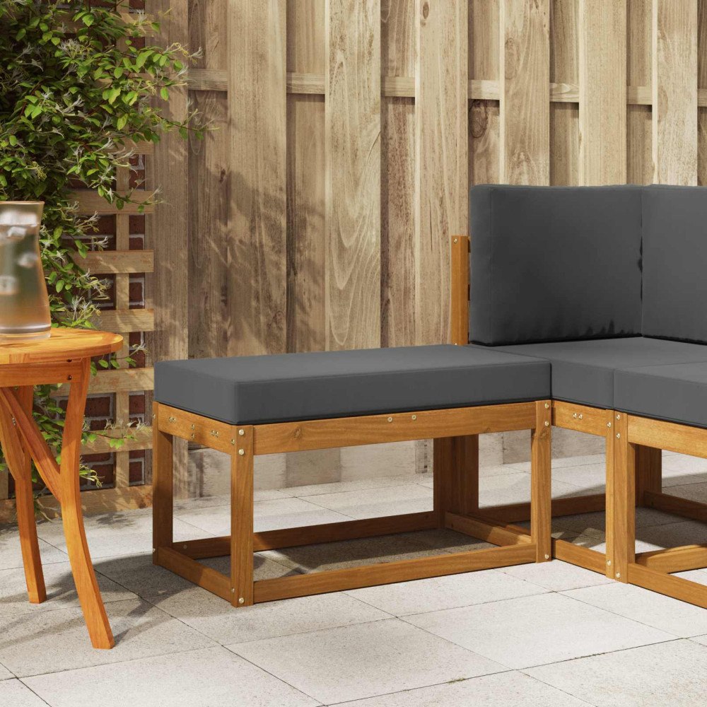 vidaXL Utomhuspall Massivt Akaciaträ Naturfärg