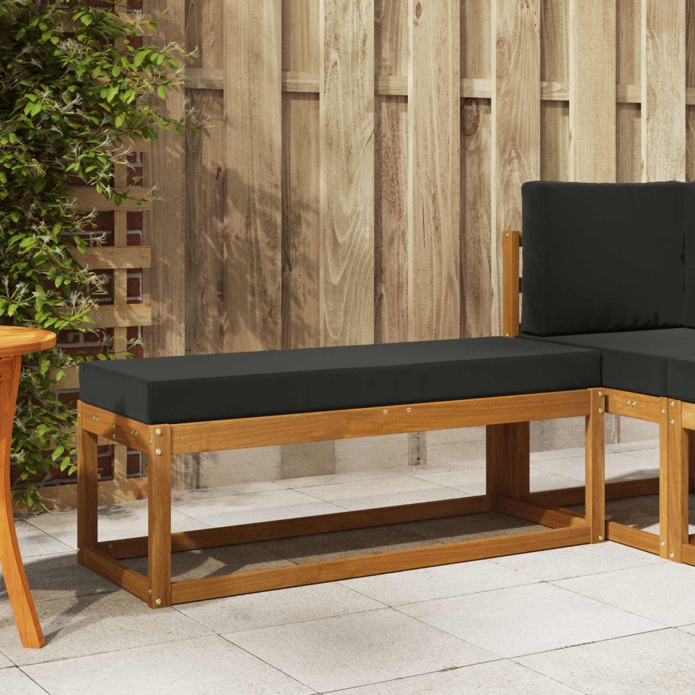 vidaXL Utomhus Stol Bänk Massivt Akaciaträ Naturfärg