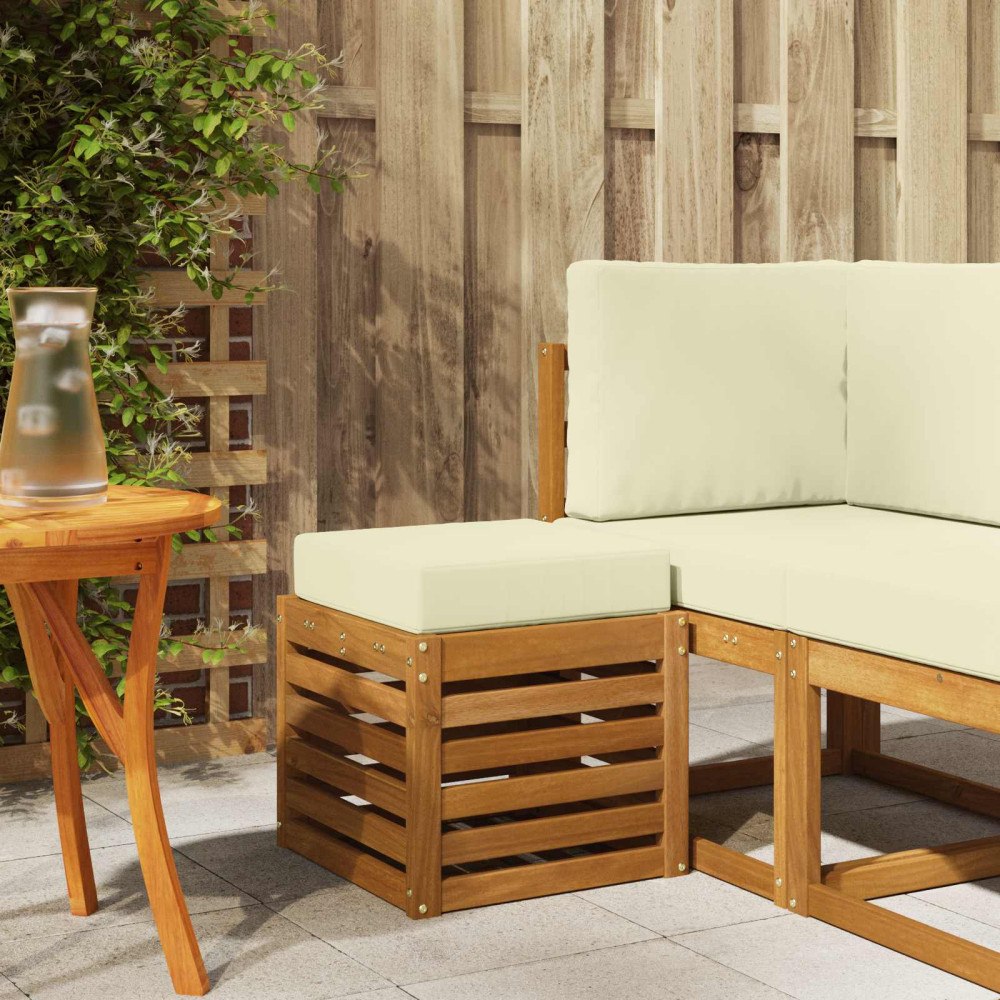 vidaXL Utomhuspall Massivt Akaciaträ Naturfärg