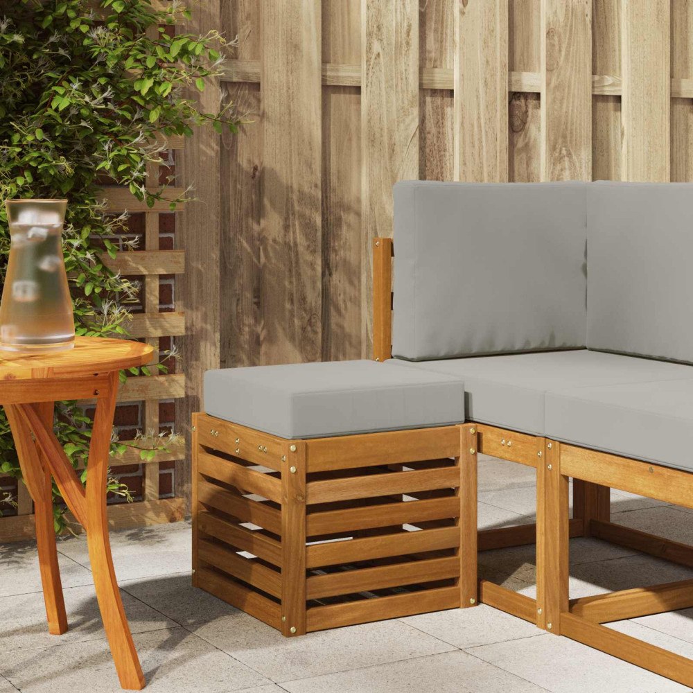 vidaXL Utomhuspall Massivt Akaciaträ Naturfärg