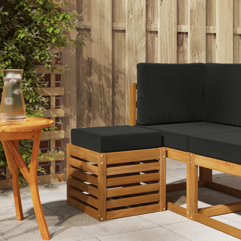 vidaXL Utebänk Massivt Akaciaträ Naturfärg