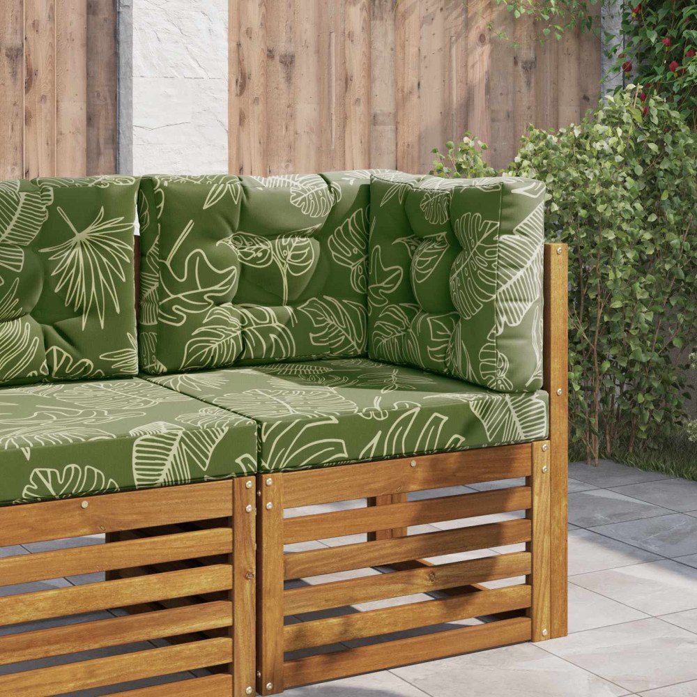 vidaXL Utomhus Soffa Kudde 3 pcs Bladdesign Polyester