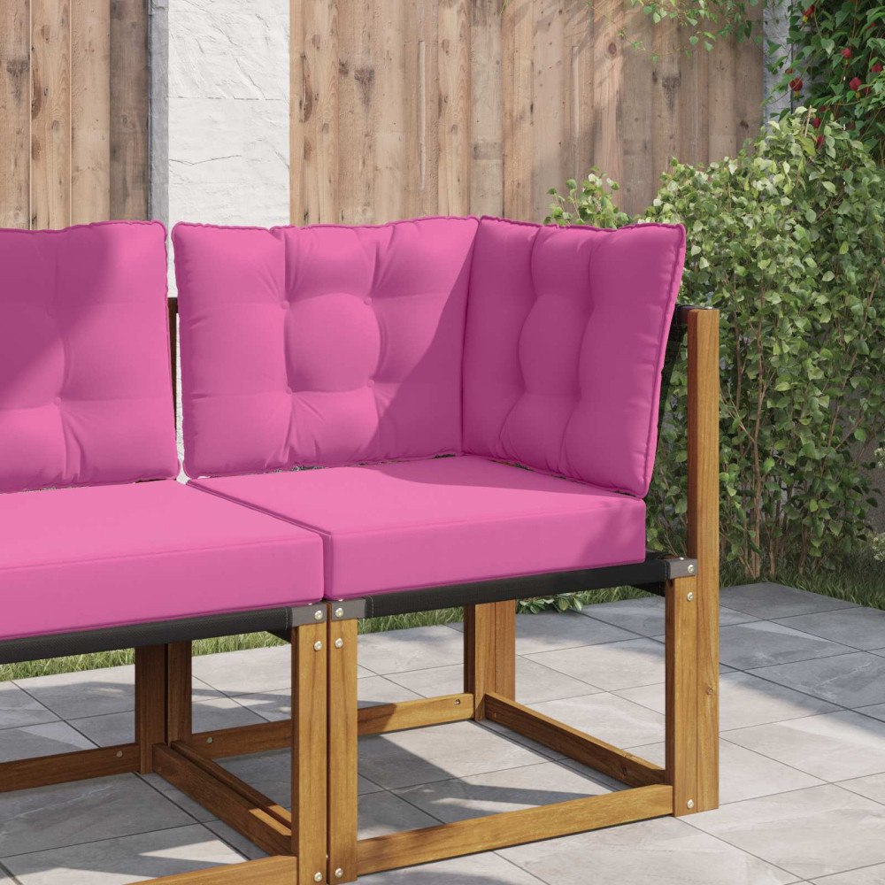 vidaXL Utomhus Soffa Kudde 3 pcs Rosa Polyester