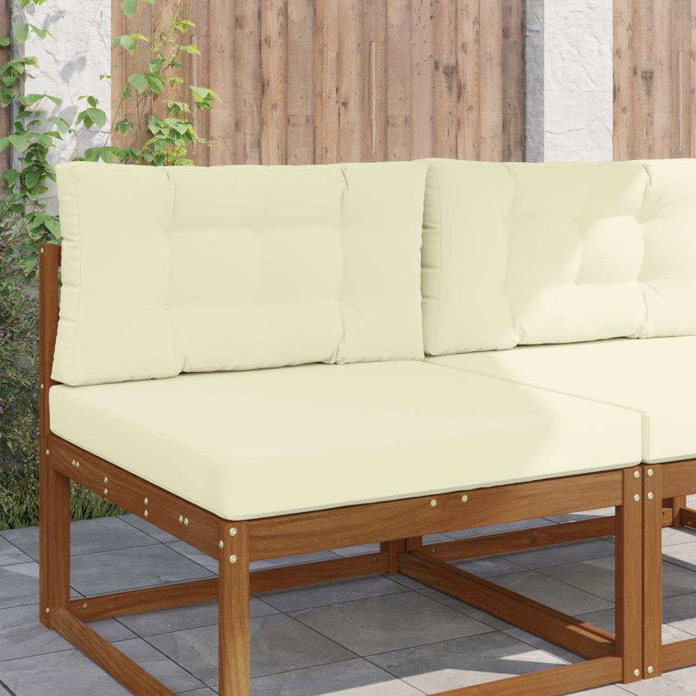 vidaXL Utomhus Soffa Kudde 2 pcs Kräm Polyester