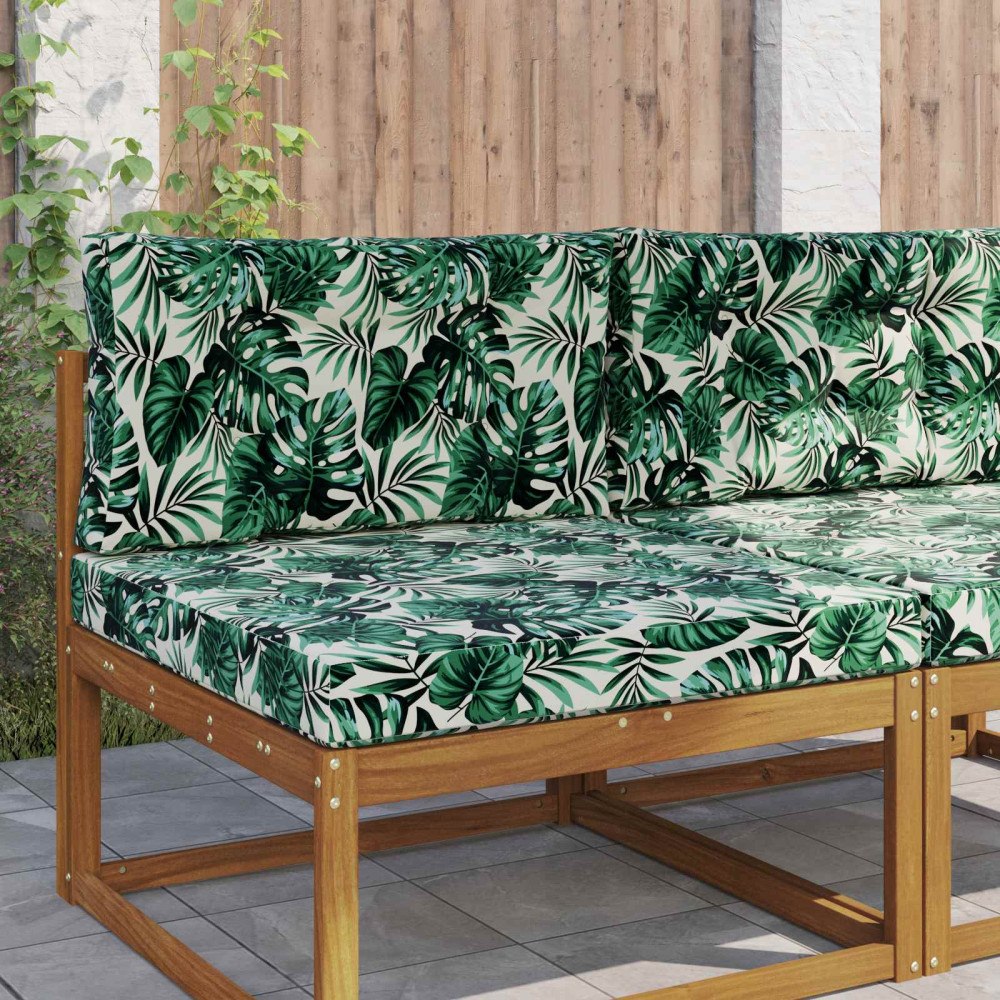 vidaXL Utomhus Soffa Kudde 2 pcs Bladmönster Polyester