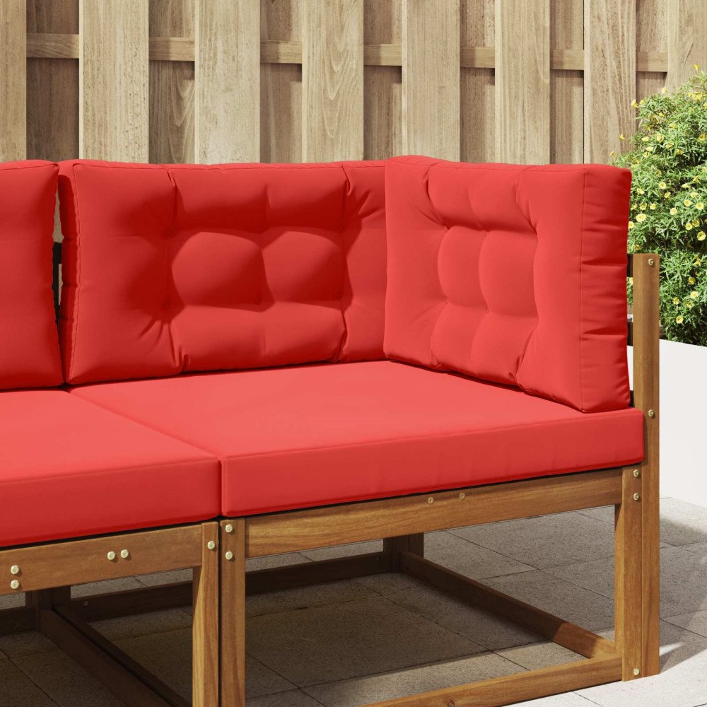 vidaXL Utomhus Soffa Kudde 3 pcs Röd Polyester