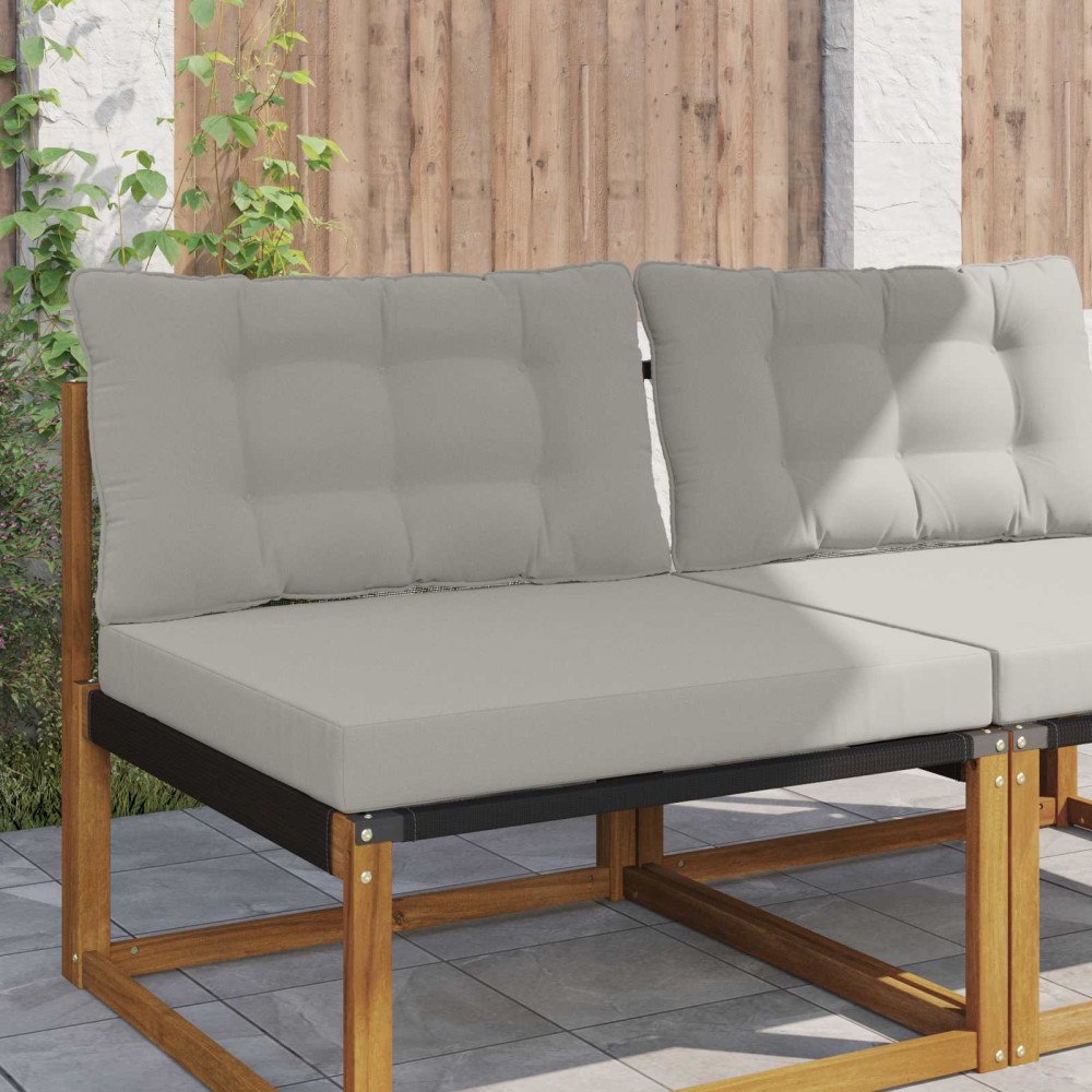 vidaXL Utomhus Soffa Kudde 2 pcs Grå Polyester