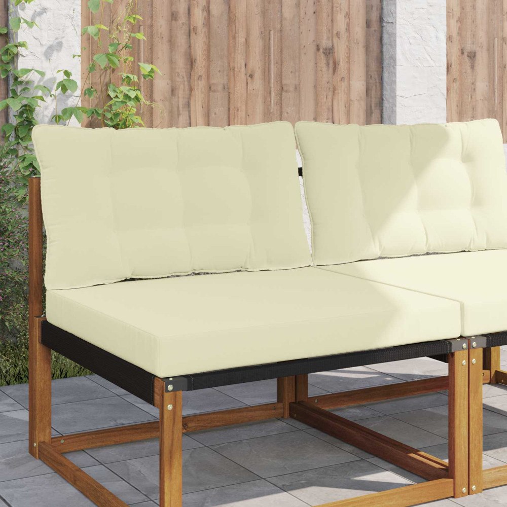 vidaXL Utomhus Soffa Kudde 2 pcs Kräm Polyester