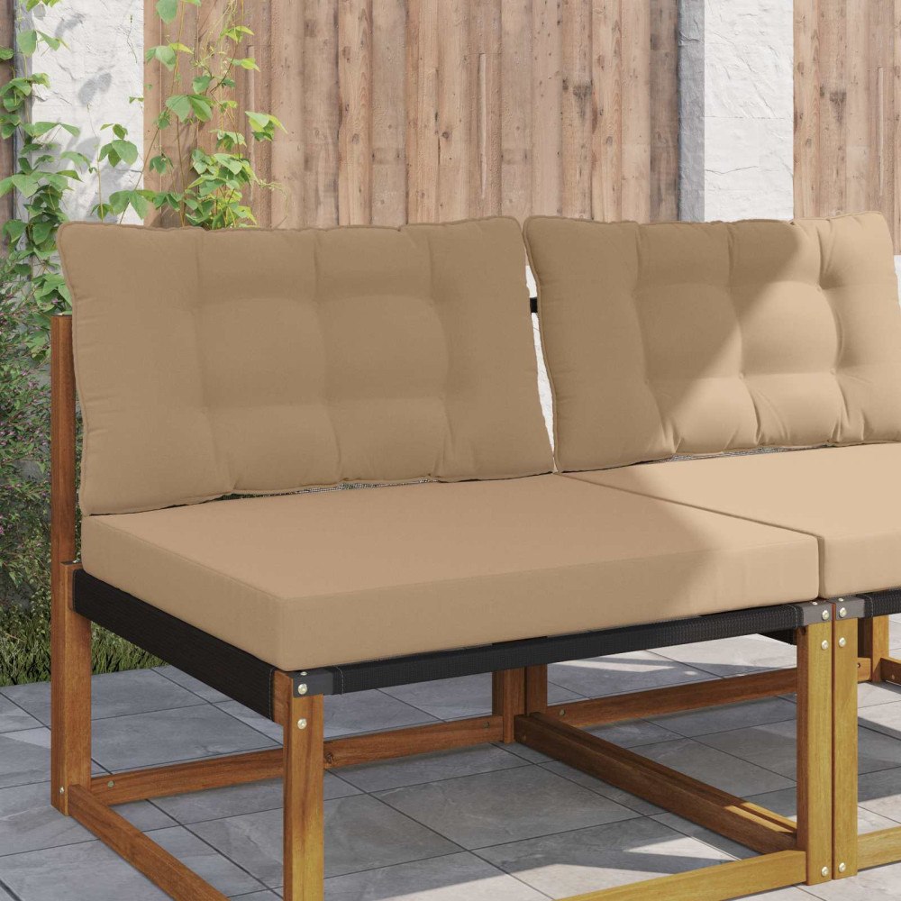 vidaXL Utomhus Soffa Kudde 2 pcs Taupe Polyester
