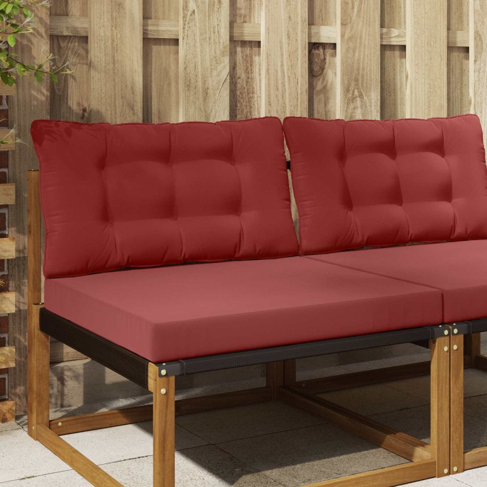 vidaXL Utomhus Soffa Kudde 2 pcs Vinröd Polyester