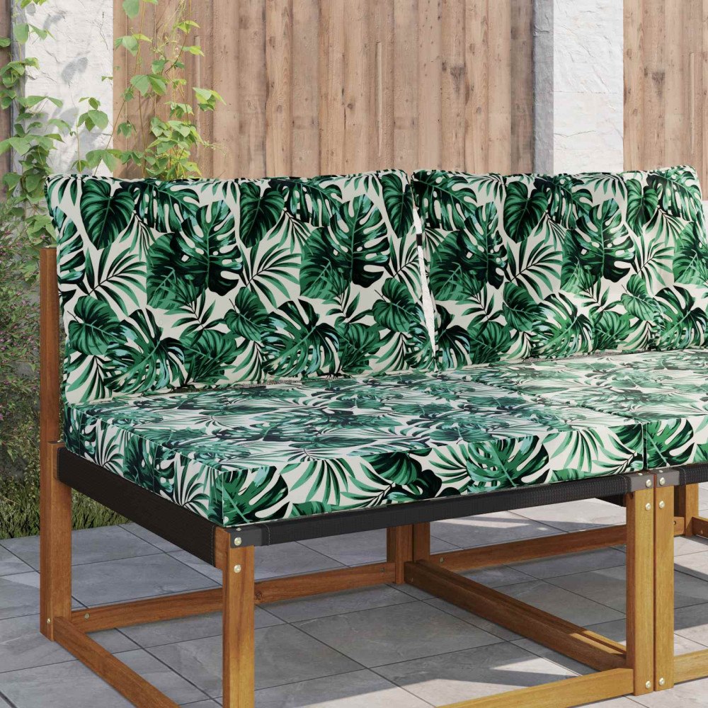 vidaXL Utomhus Soffa Kudde 2 pcs Bladmönster Polyester