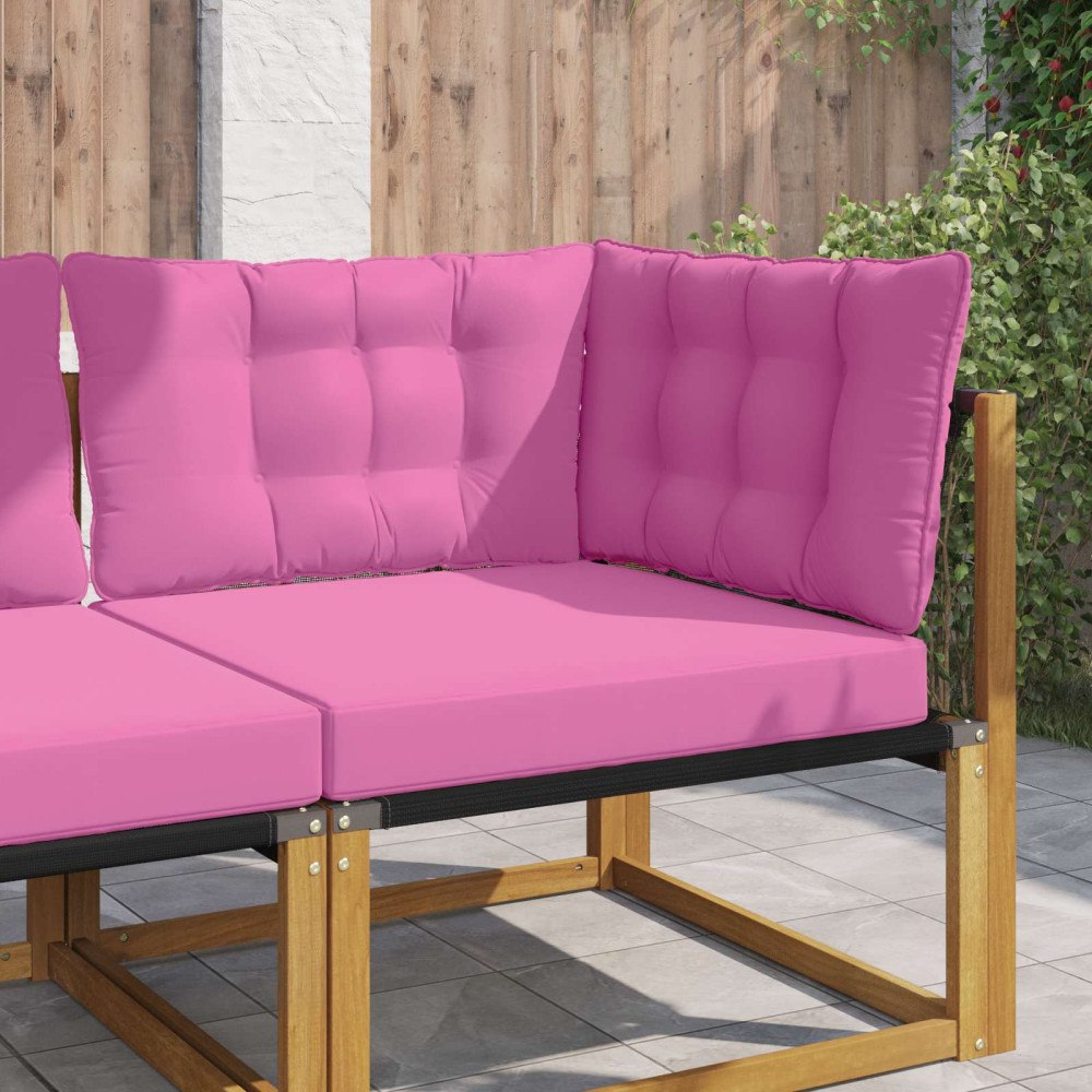 vidaXL Utomhus Soffa Kudde 3 pcs Rosa Polyester