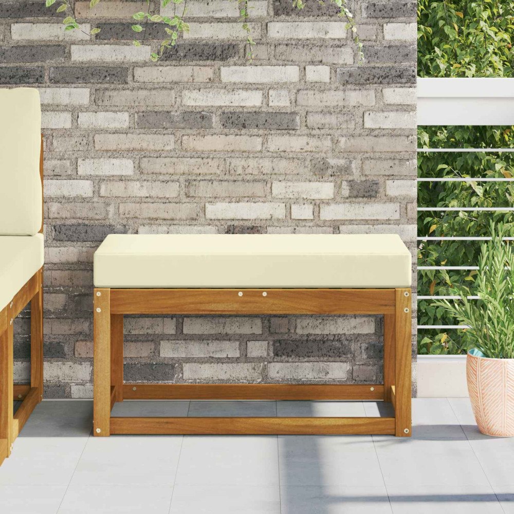 vidaXL Utomhus sitskudde Kräm 80 x 40 x 8 cm 100% Polyester