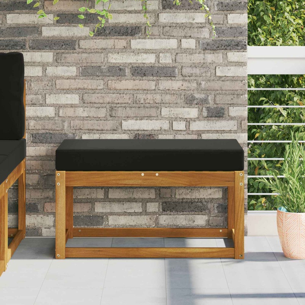 vidaXL Utomhus sitskudde Svart 80 x 40 x 8 cm 100% Polyester