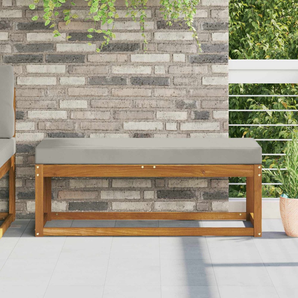 vidaXL Utomhus sitskudde Grå 111,5 x 40 x 8 cm 100% Polyester