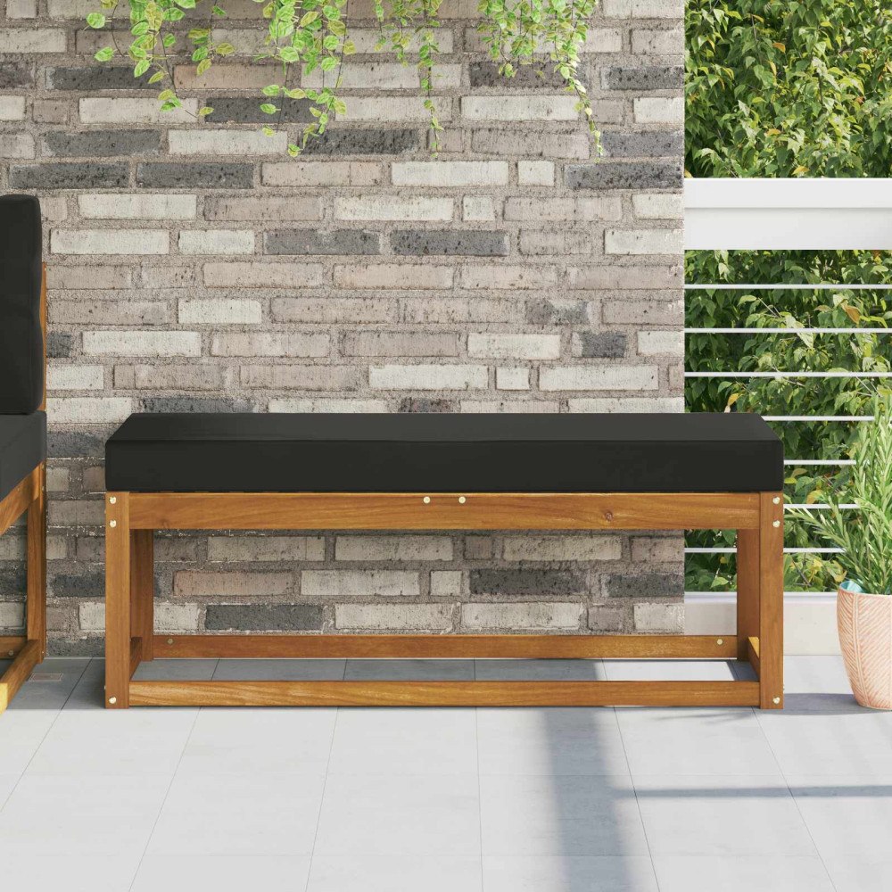 vidaXL Utomhus sitskudde Svart 111,5 x 40 x 8 cm 100% Polyester