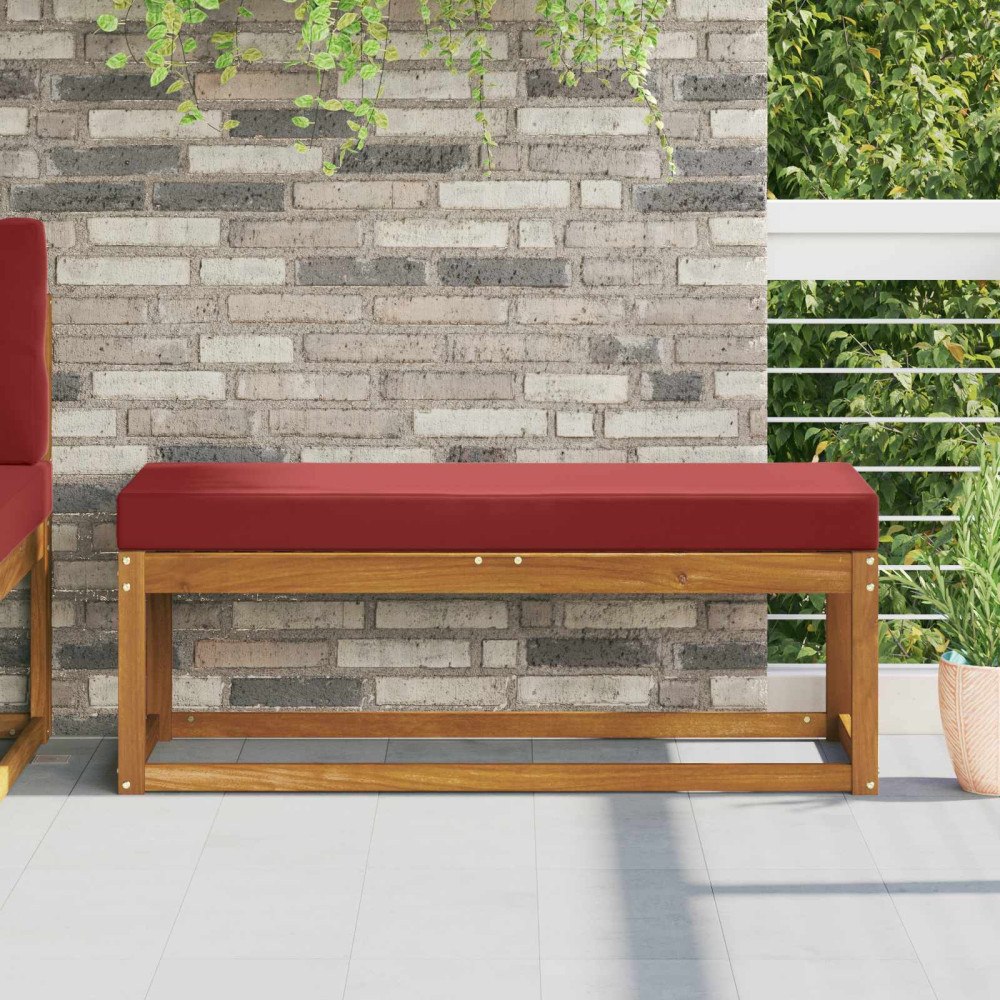 vidaXL Utomhus sitskudde Vinröd 111,5 x 40 x 8 cm 100% Polyester