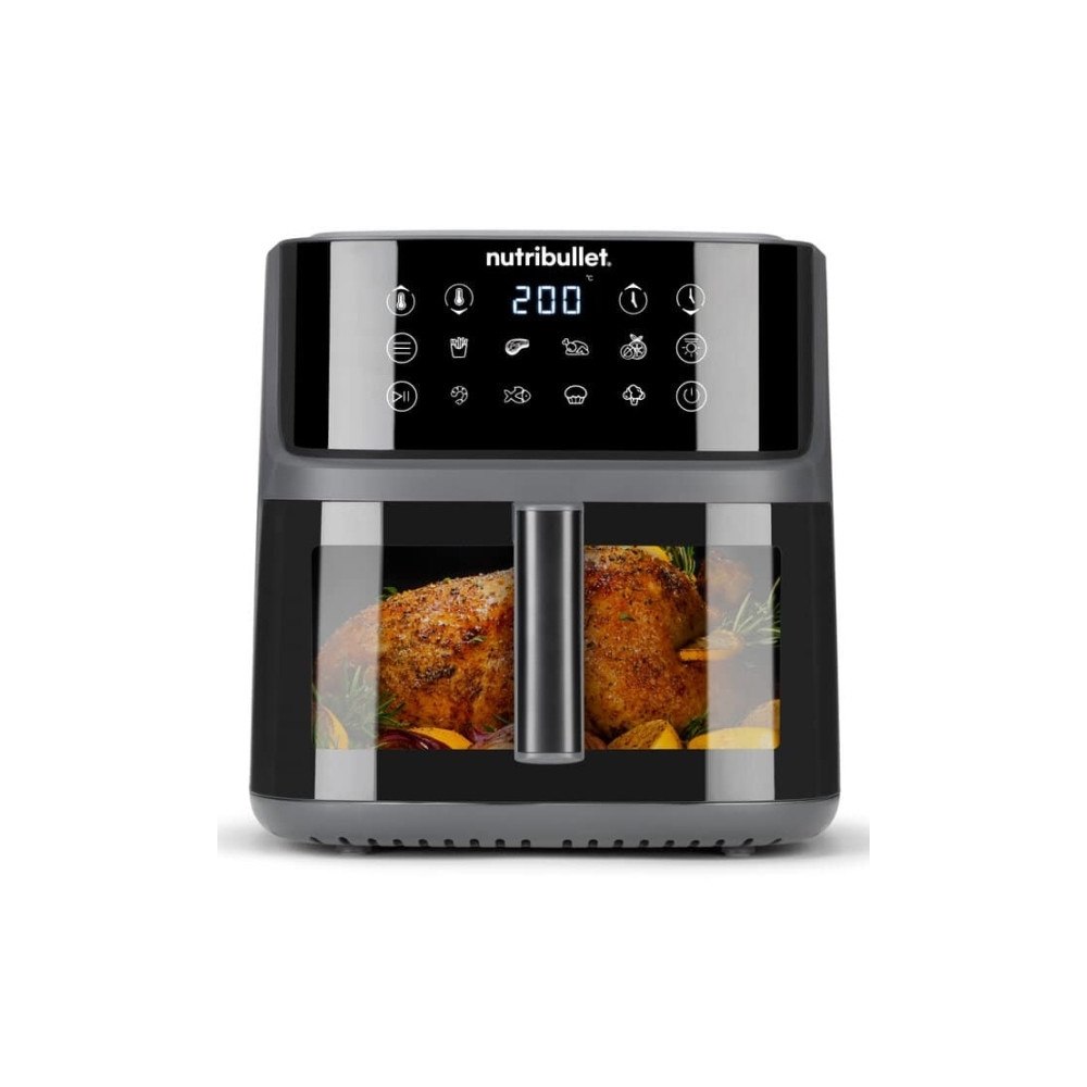 Nutri Bullet NutriBullet CrispLite Vision, Varmluftsfritös, 8 L, 80 °C, 2...