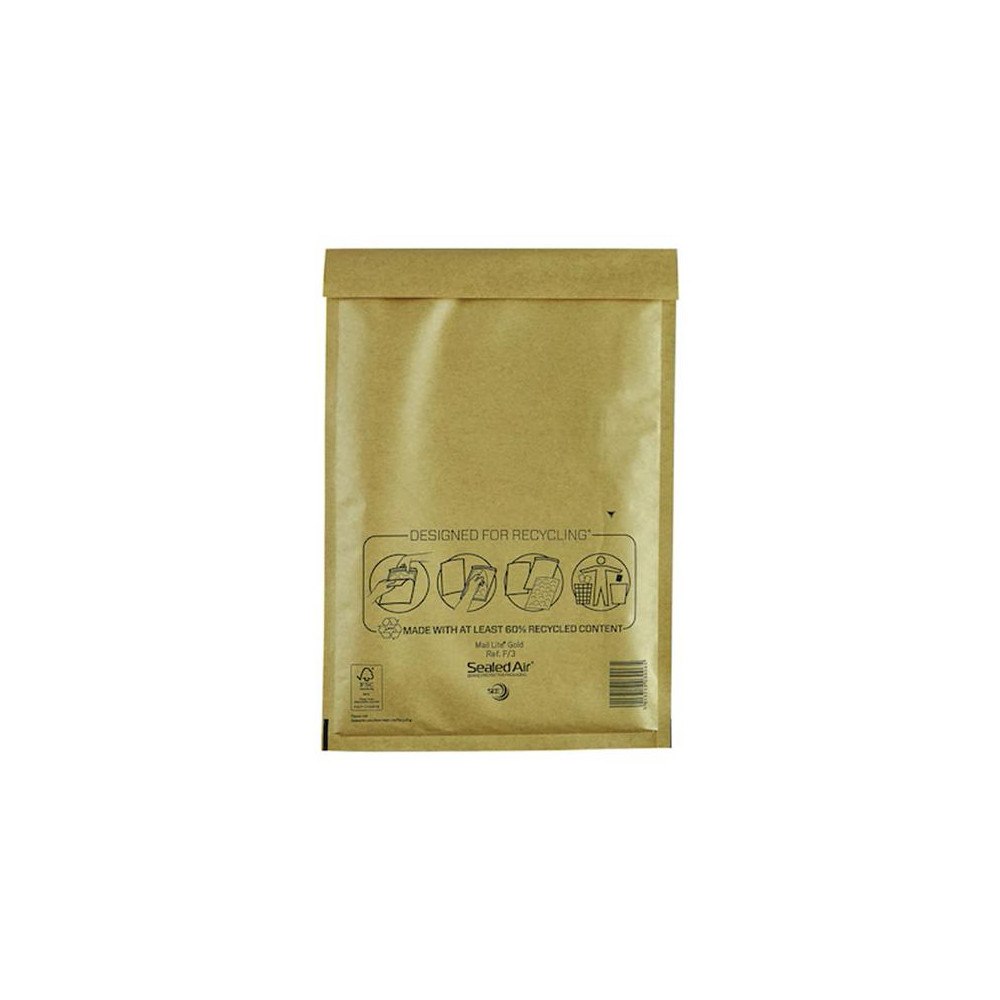 Sealed Air Bubbelpåse F/3 220x330mm brun 100/fp