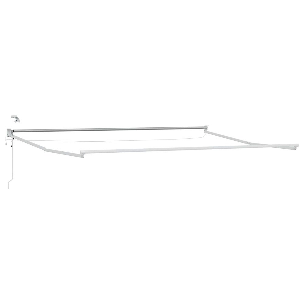 vidaXL Elektrisk utdragbar markisram Vit 4 x 2 m Aluminium