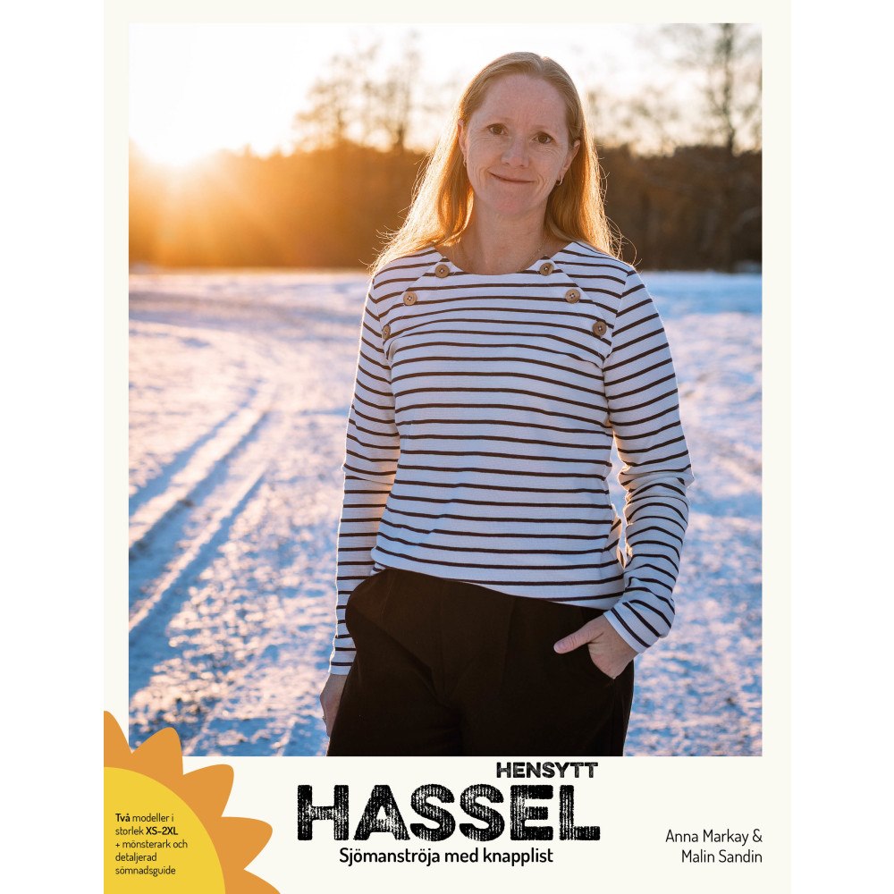 Anna Markay Hensytt Hassel : sjömanströja med knapplist (häftad)