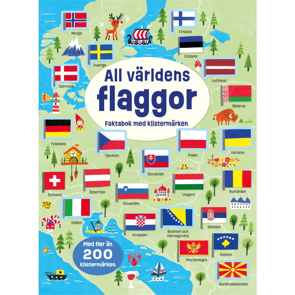 Holly Bathie All världens flaggor : faktabok med klistermärken (häftad)