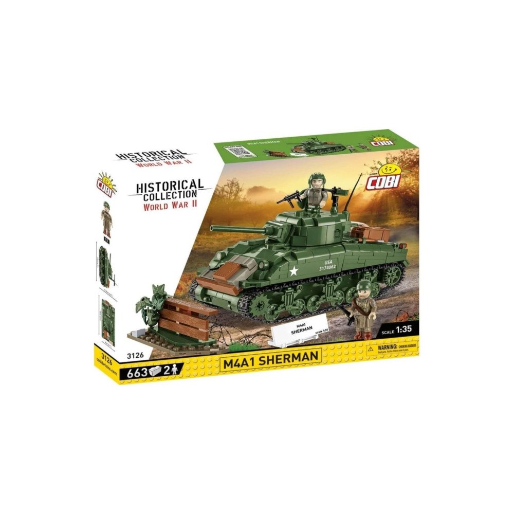 COBI TOYS 663 PCS HC WWII /3126/ M4A1 SHERMAN