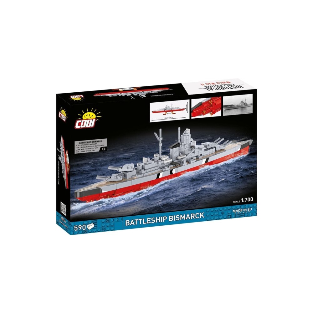 COBI TOYS 600 PCS HC  WWII /4854/ Battleship BISMARCK scale 1:700