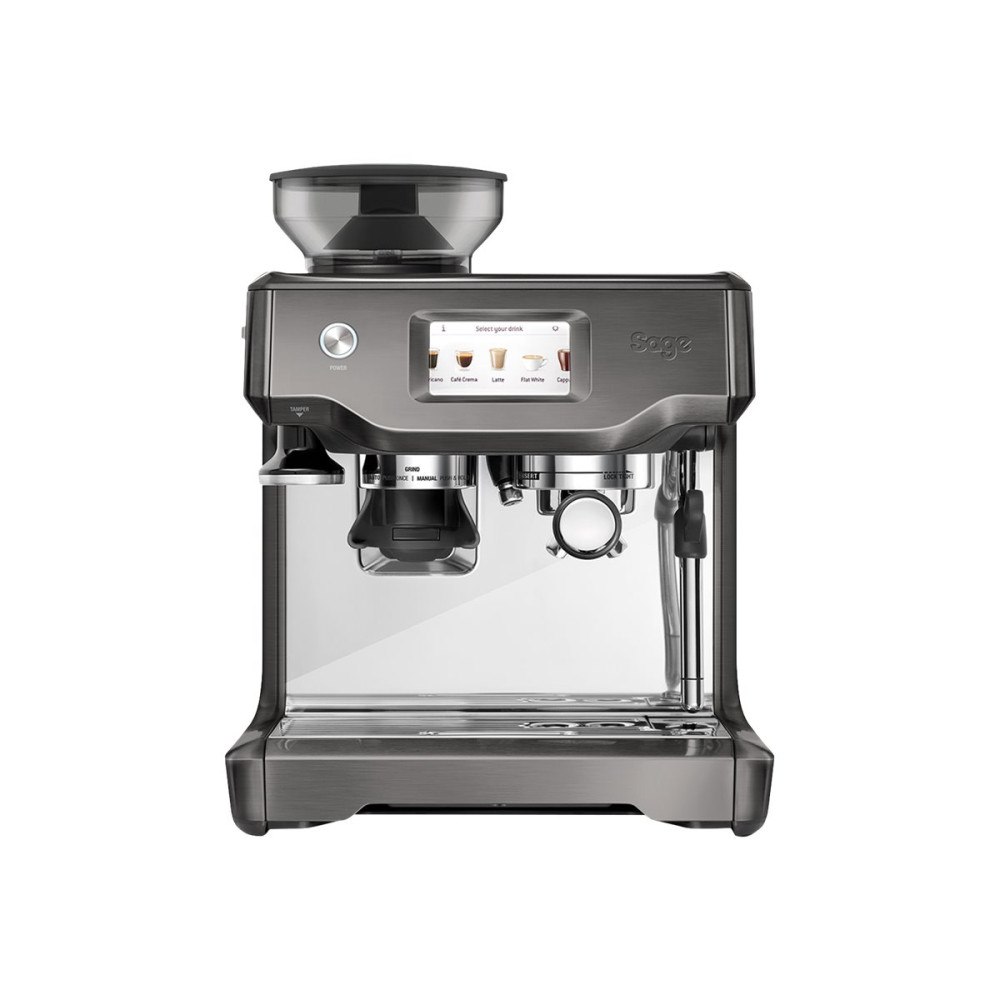 Sage Sage SES880BST4EEU1 the Barista Touch - automatisk kaffekokare med mjölkskummare - svart rostfritt stål