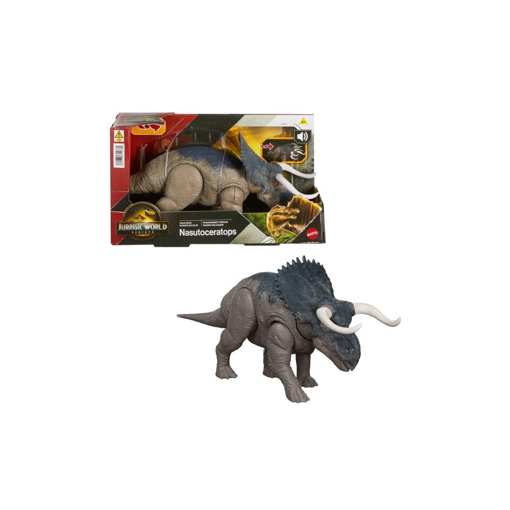 MATTEL Jurassic World WILD ROAR Nasutoceratops, 4 år, flerfärgad, p...