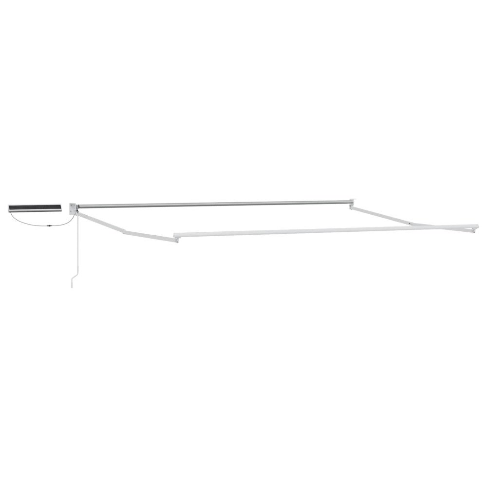 vidaXL Elektrisk utdragbar markisram Vit 4 × 3 m Stål