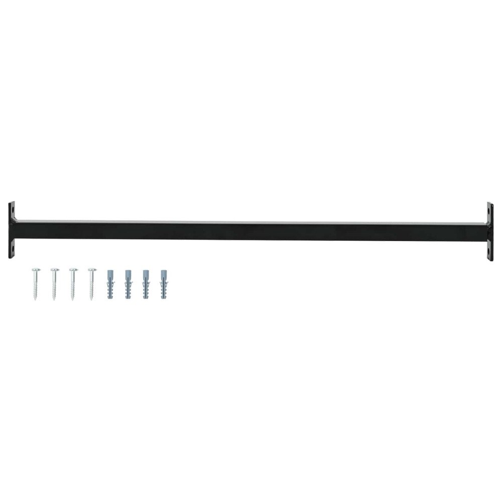 vidaXL Justerbar fönstersäkerhetsstång Svart 710 - 1200 mm Stål