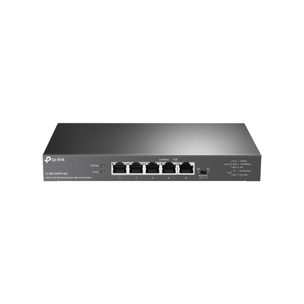 TP-LINK Technologies TP-Link TL-SG105PP-M2 V1.6 - switch - 5 portar - ohanterad