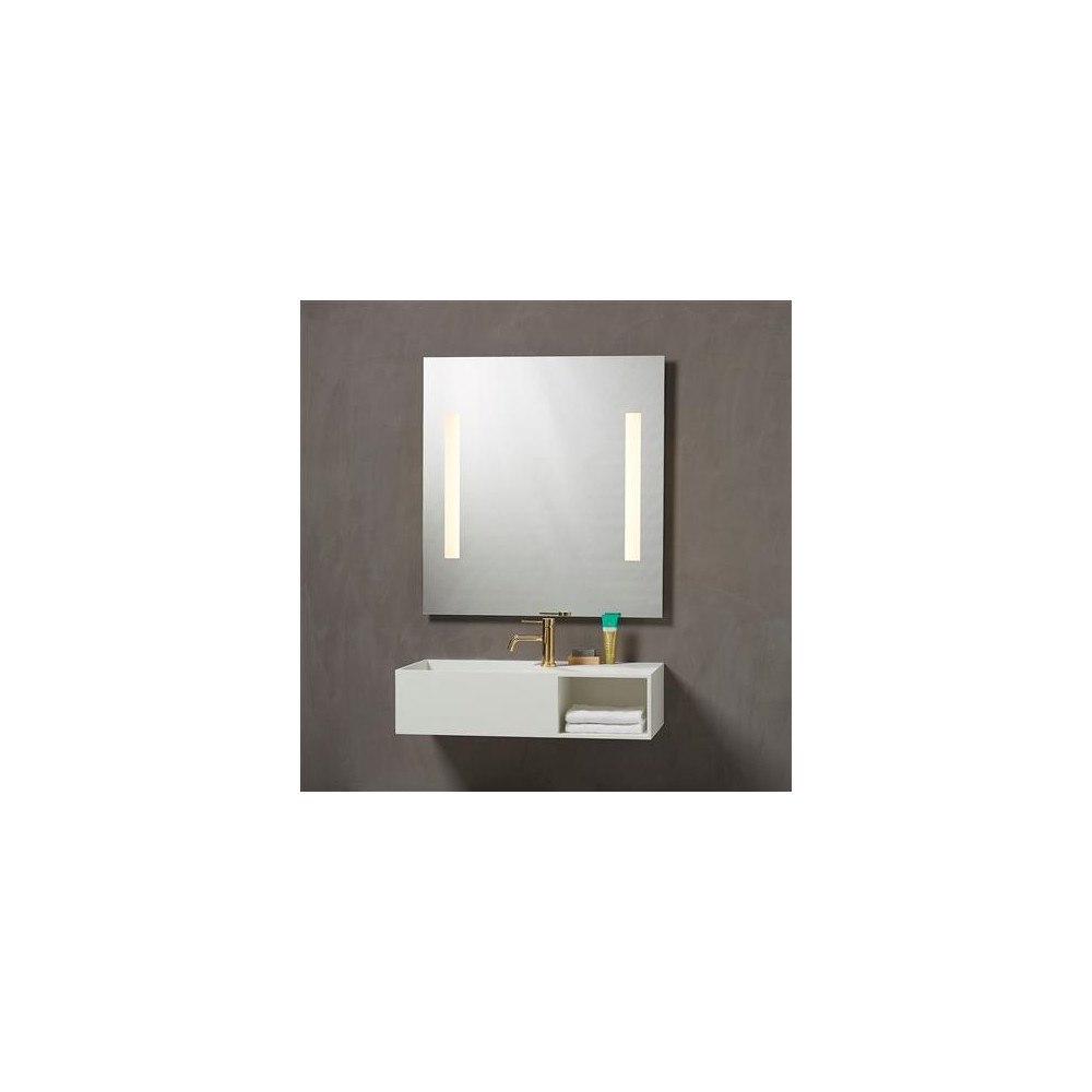 Solar Plus Spejl GODHAVN LED 15W/830 badeværelsesspejl med 2 lysfelter...