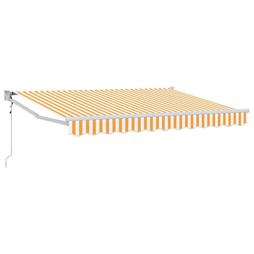 vidaXL Elektrisk Retraktabel Markis Gul och Vit 3,5 x 2 m