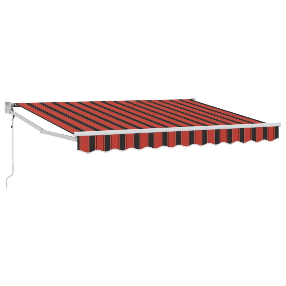 vidaXL Utdragbar markis Orange, svart och gul 3,5 x 2 m