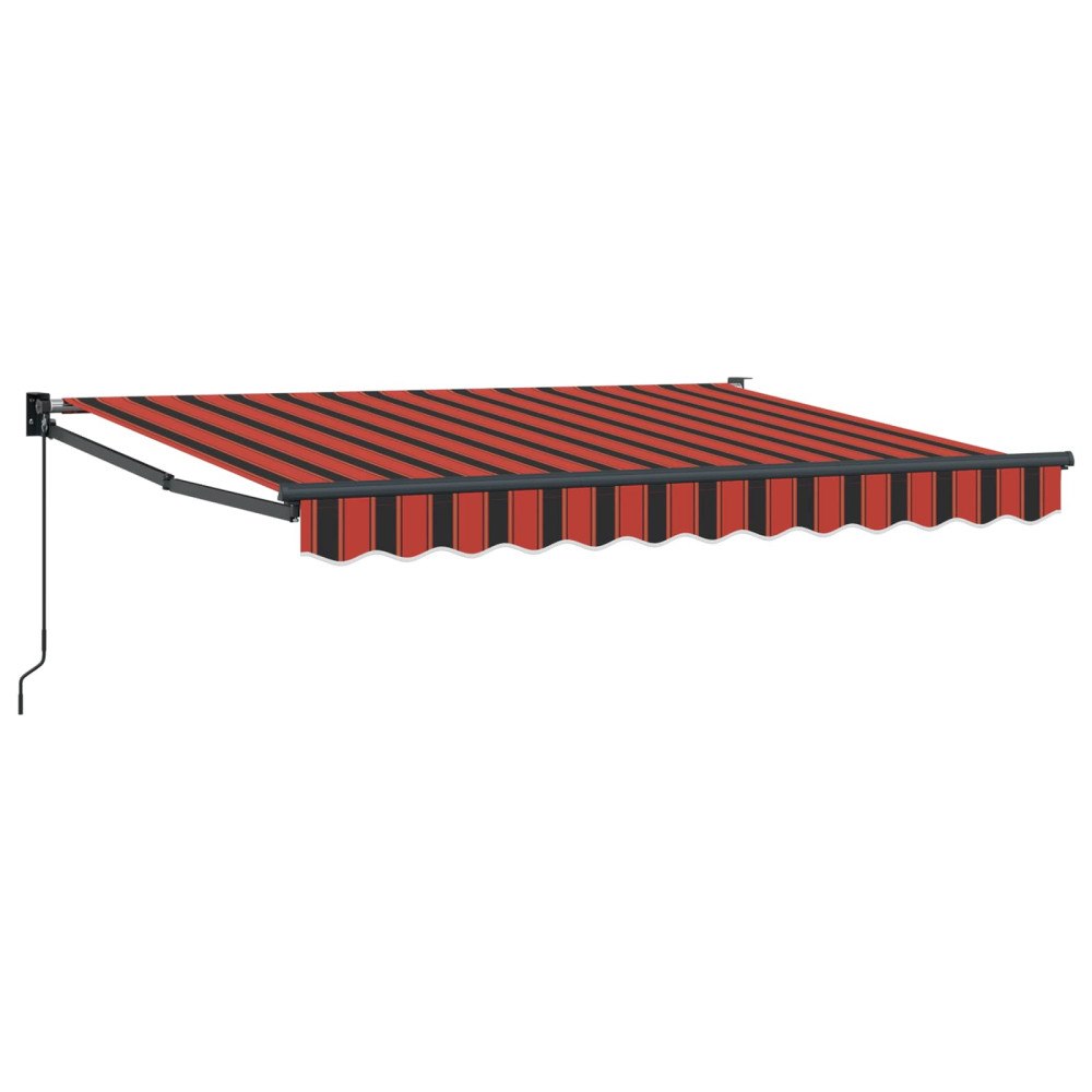 vidaXL Utdragbar markis Orange, svart och gul 3,5 x 2 m