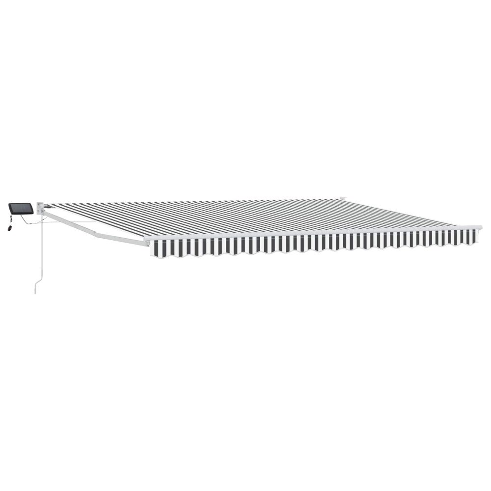 vidaXL Manuell utdragbar markis med LED-lampor 4 x 2 m