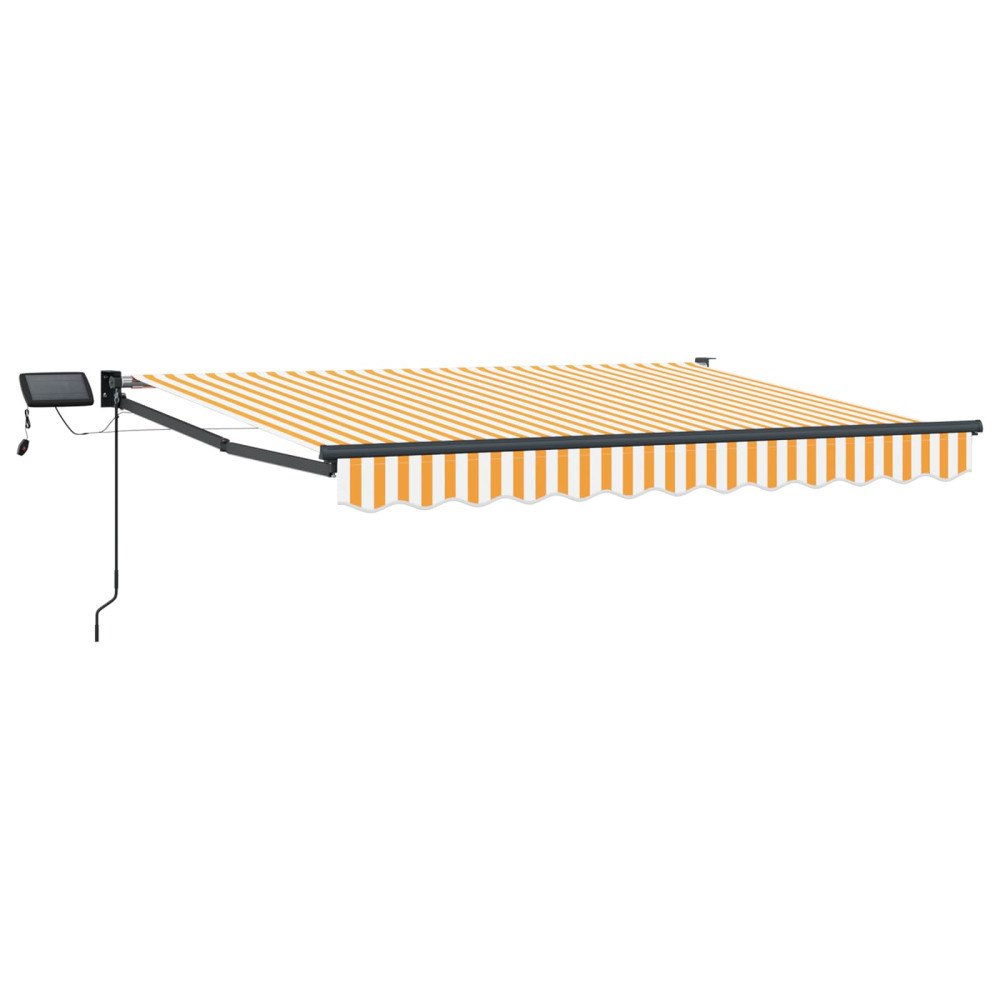 vidaXL Manuell utdragbar markis med LED-lampor 2,5 x 2 m