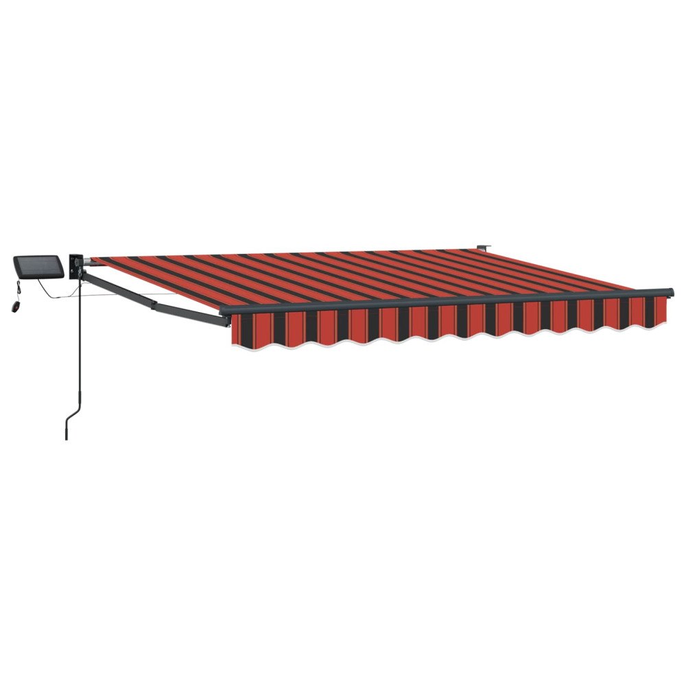 vidaXL Manuell utdragbar markis med LED-lampor 3,5 x 2 m