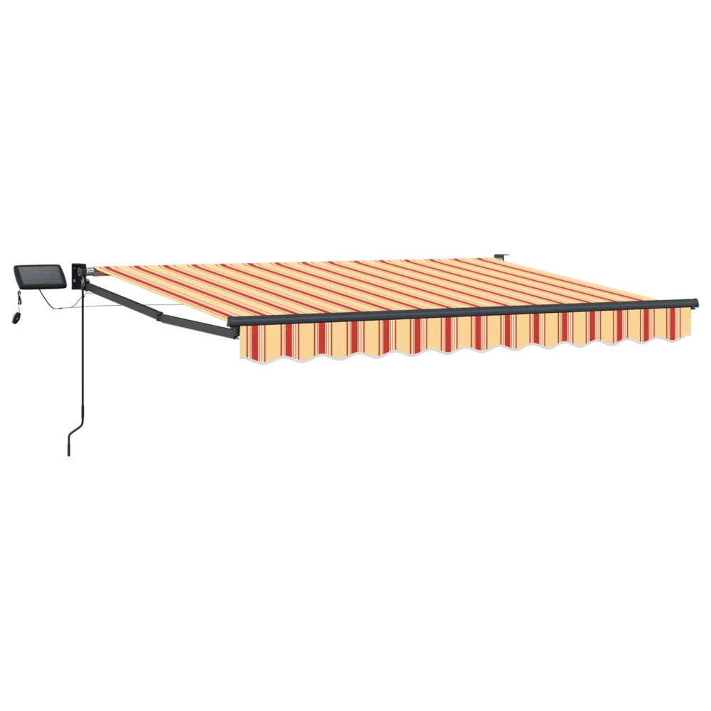 vidaXL Manuell utdragbar markis med LED-lampor 3,5 x 2 m