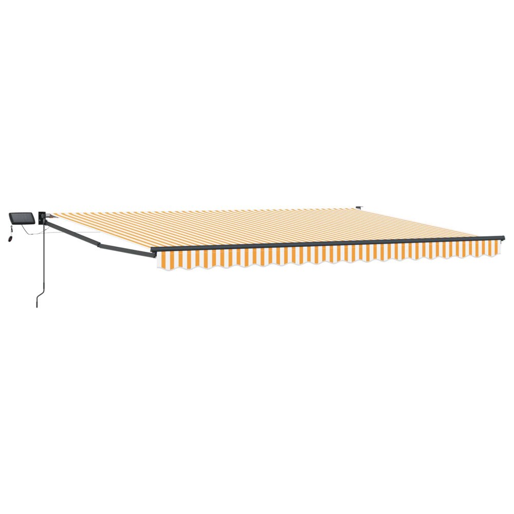 vidaXL Manuell utdragbar markis med LED-lampor 4 x 2 m