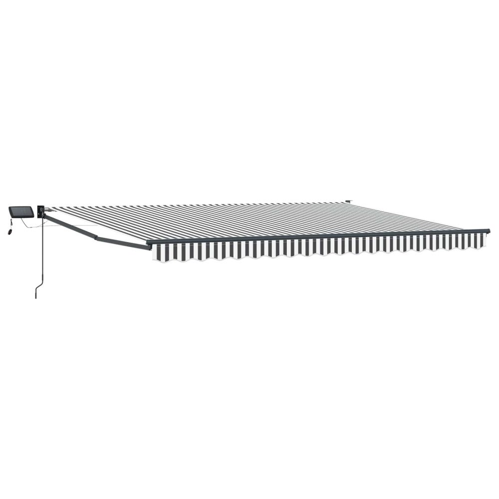 vidaXL Manuell utdragbar markis med LED-lampor 4 x 2 m