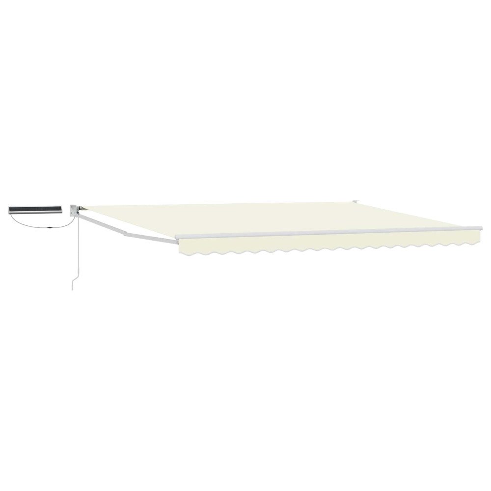 vidaXL Elektrisk Retraktabel Markis Grädde och vit 4 x 2 m